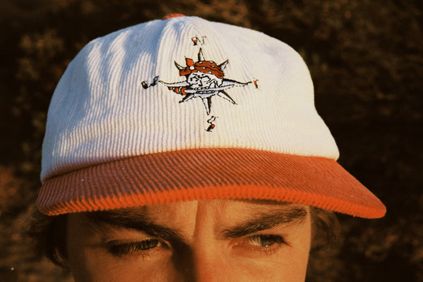 Lost at Sea - Red & White 6 Panel cord cap