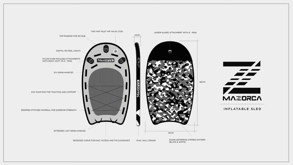 Inflatable Jet Ski Rescue Sled - Custom Tow Surf & Rescue Board