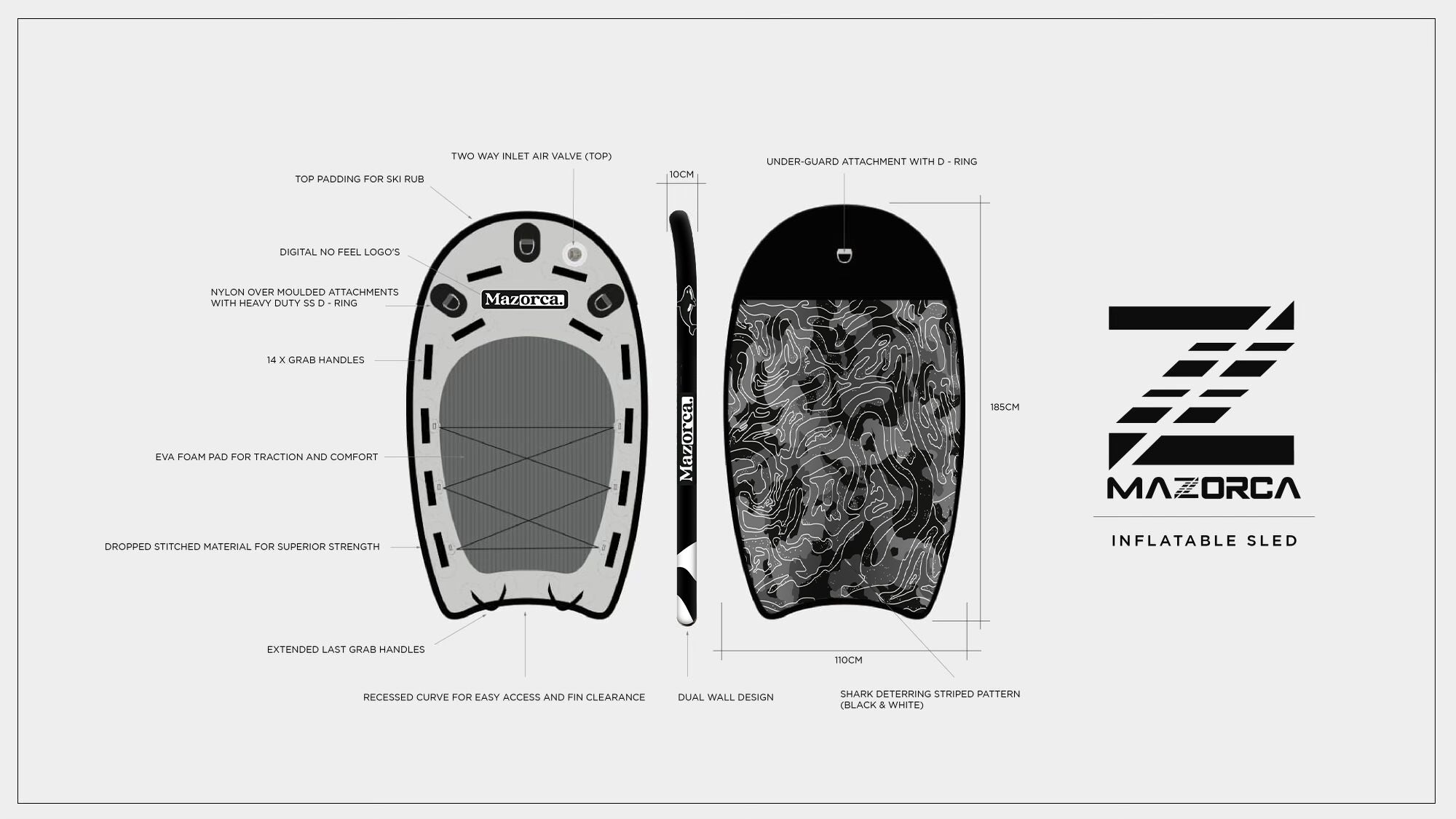 Inflatable Jet Ski Rescue Sled - Custom Tow Surf & Rescue Board