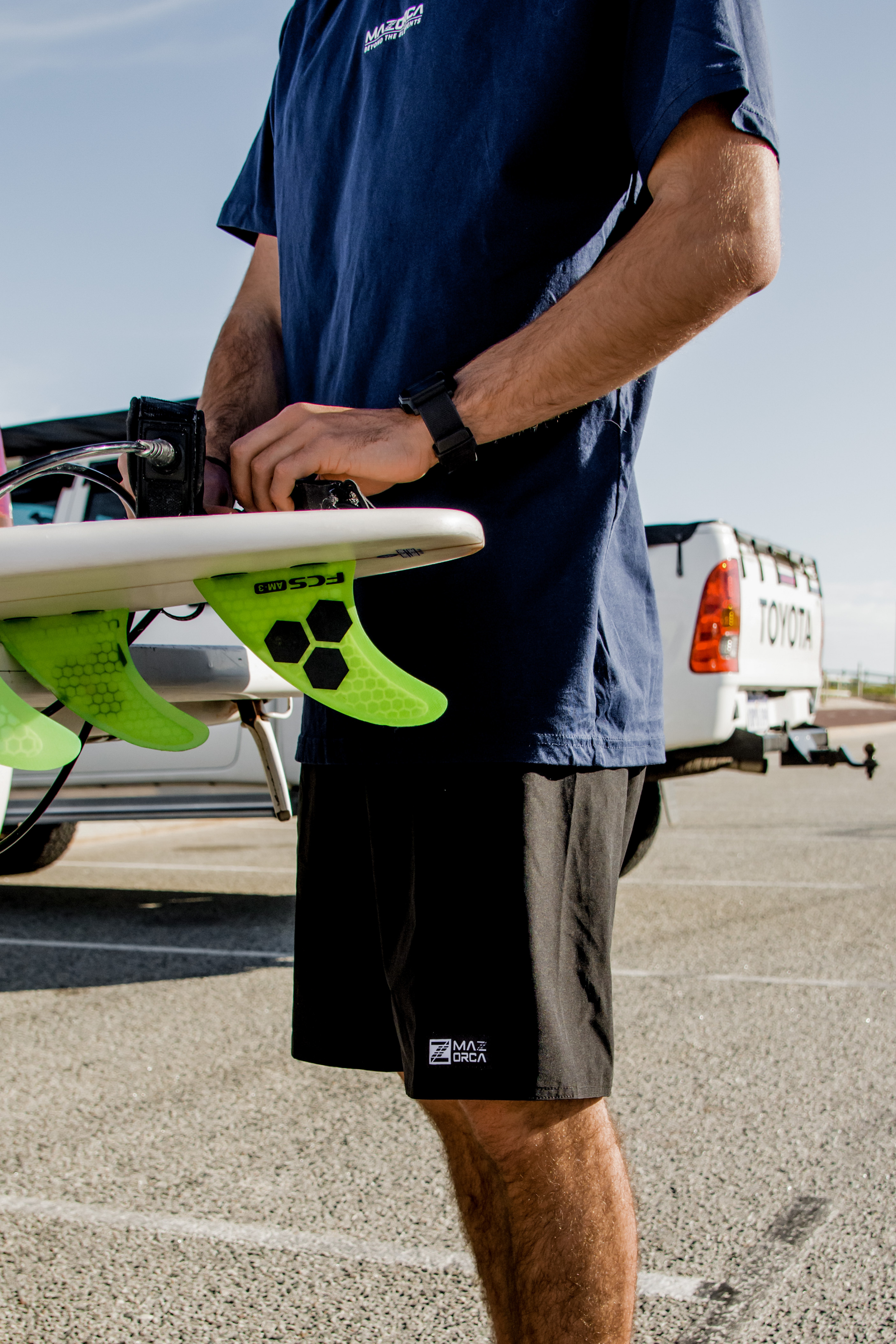 Mens Black Quad Stretch Boardshorts