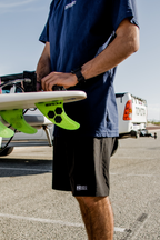 Mens Black Quad Stretch Boardshorts