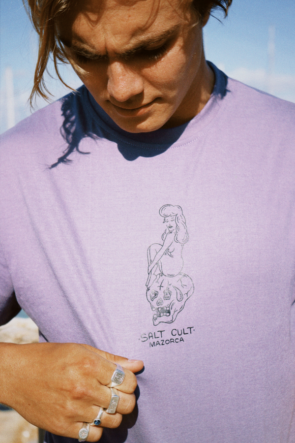 Unisex Salt Cult Tees - Violet & White